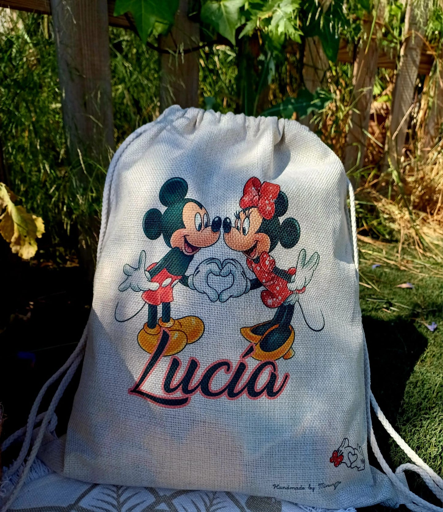 Mochila lino personalizada