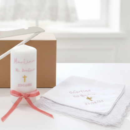 Pack vela y pañuelo bautizo