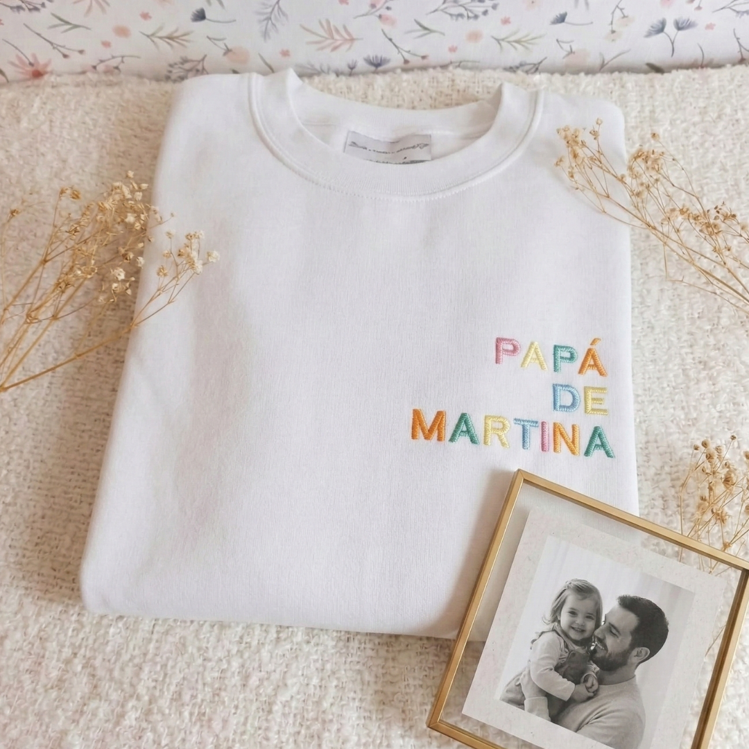 Besticktes Sweatshirt Papa