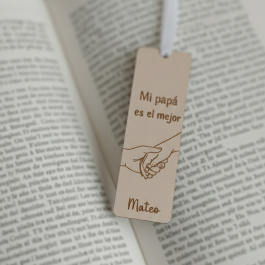 Marcapáginas madera personalizado