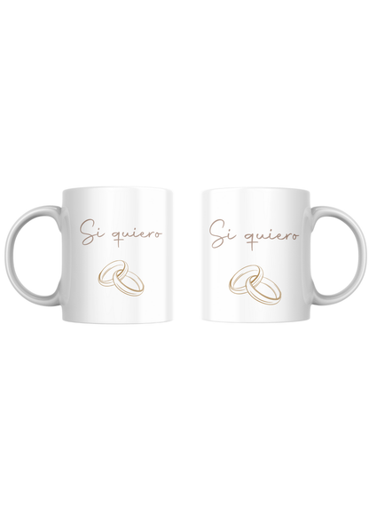 Taza personalizada Boda "Si quiero"