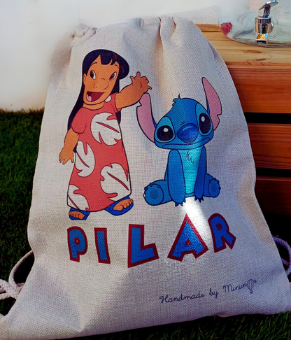 Mochila lino personalizada