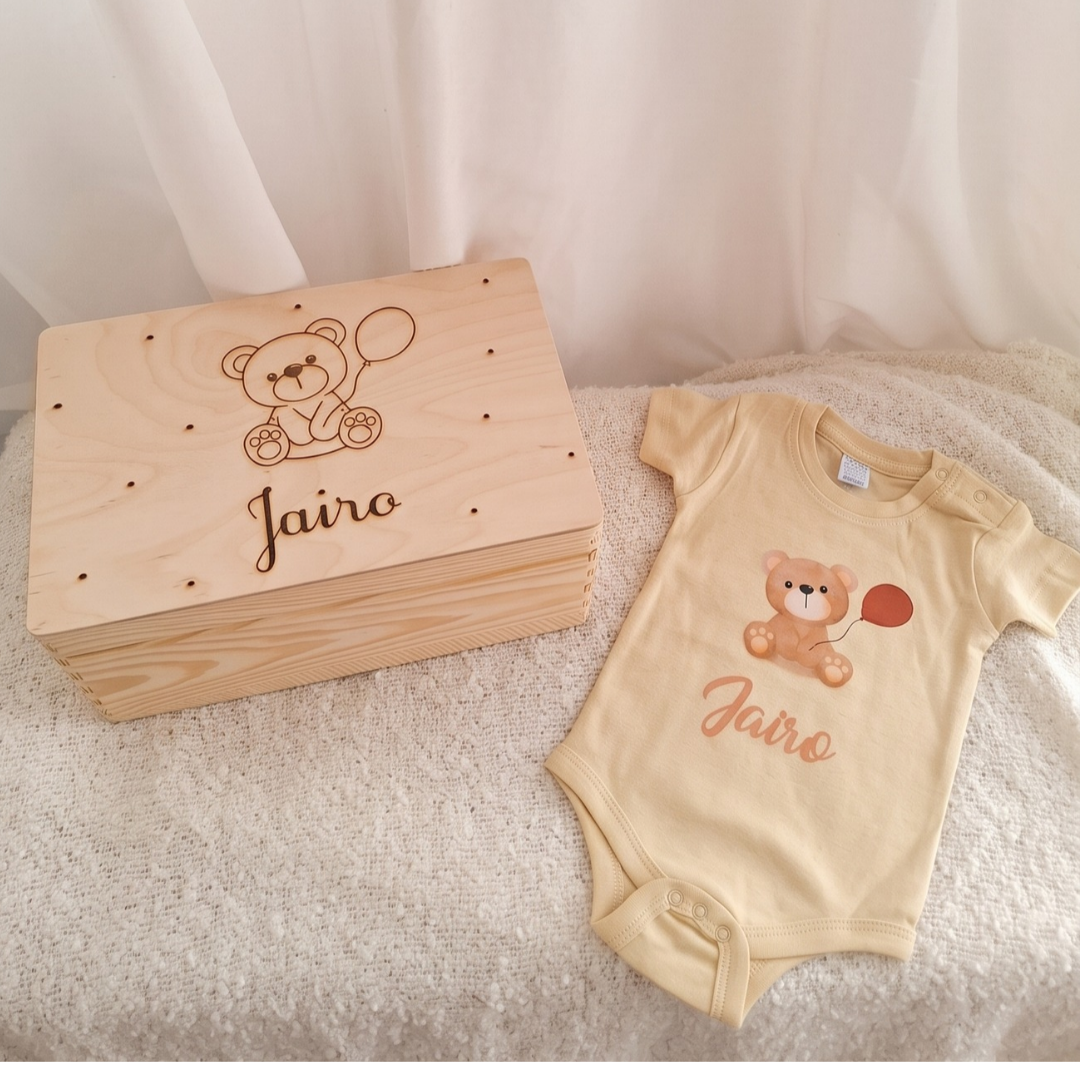 Caja madera grabada especial niños