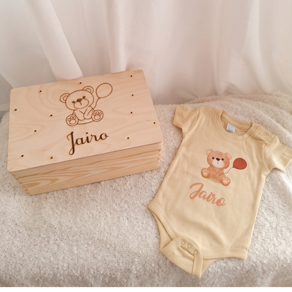 Caja madera grabada especial niños
