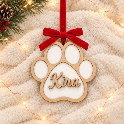 Adorno Navidad Árbol madera personalizado