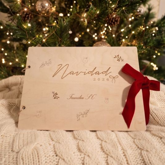 Álbum madera personalizado Navidad