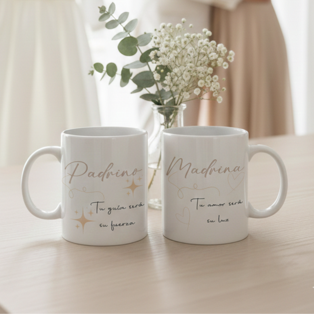 Taza personalizada Bautizo "Padrinos"