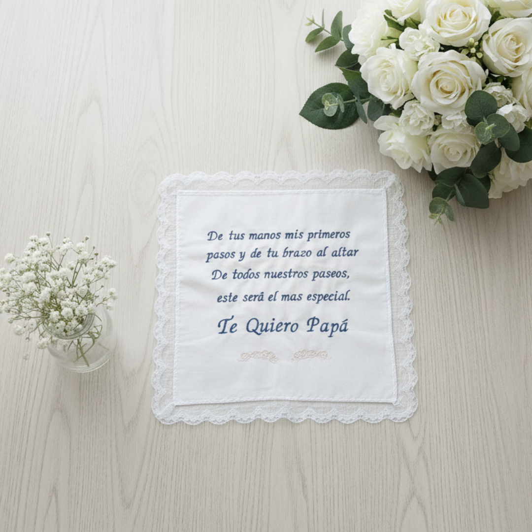 Pañuelo bordado especial bodas