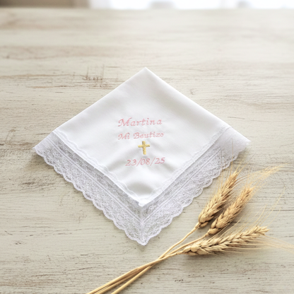 Pañuelo bordado especial bautizos