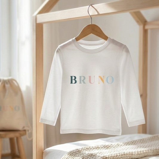 Camiseta infantil personalizada manga larga
