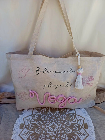 Bolso lino grande personalizado