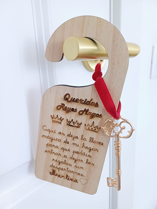 Cuelga puertas con llave mágica Reyes Magos