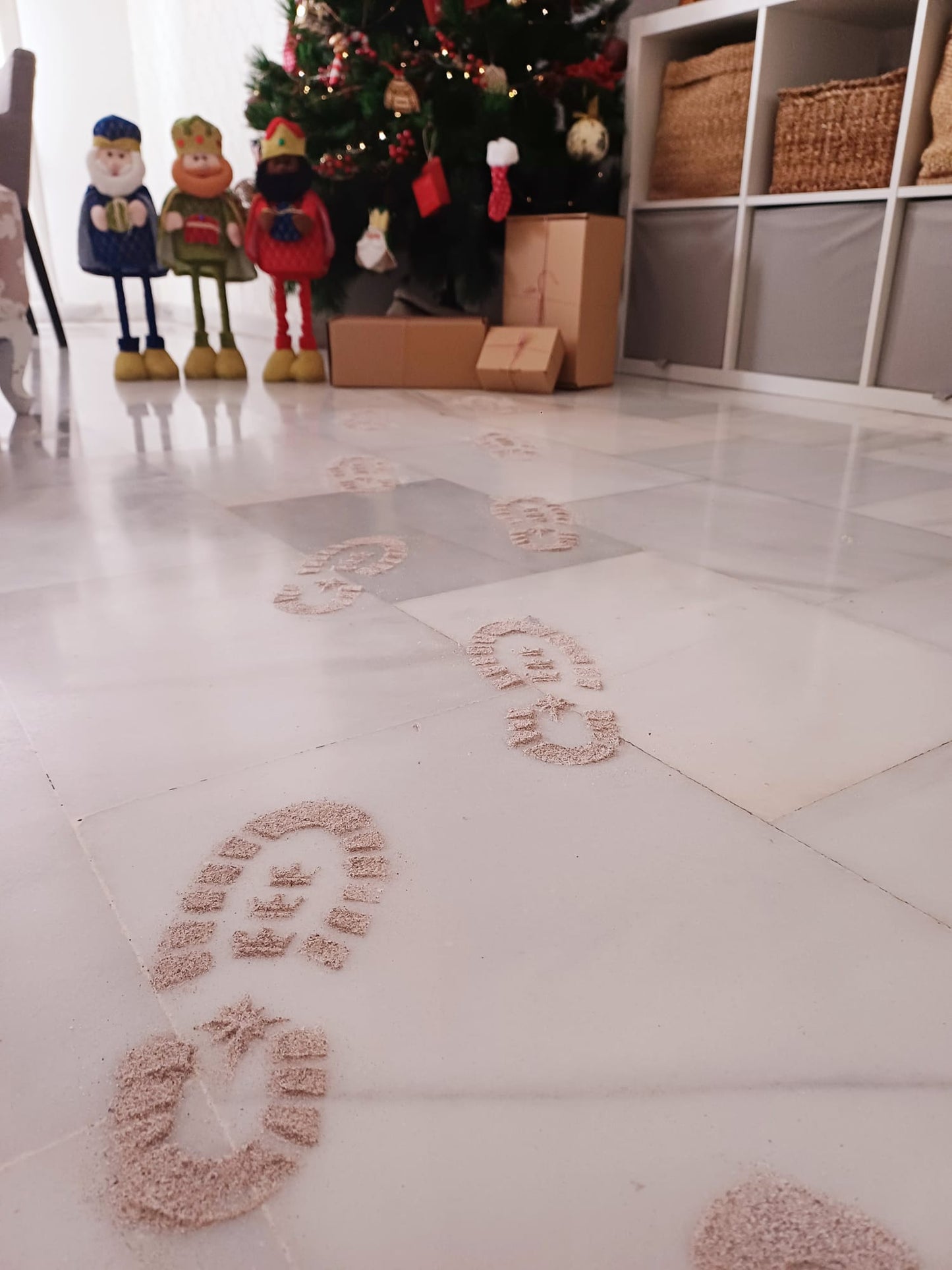 Plantilla huella madera Reyes Magos/Papá Noel