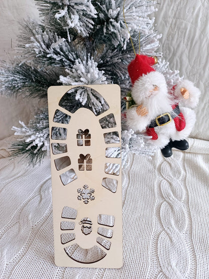 Plantilla huella madera Reyes Magos/Papá Noel