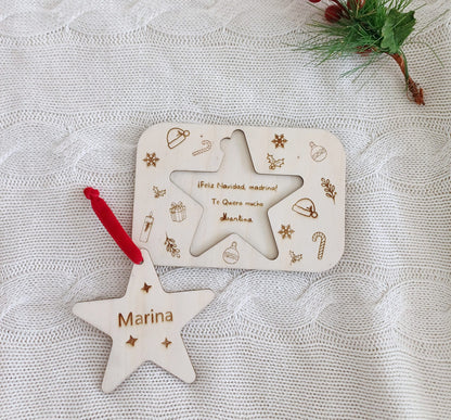 Puzzle estrella madera para árbol