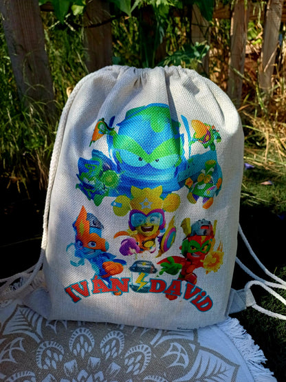 Mochila lino personalizada