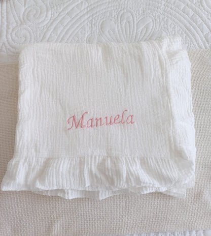 Toquilla bebé bordada