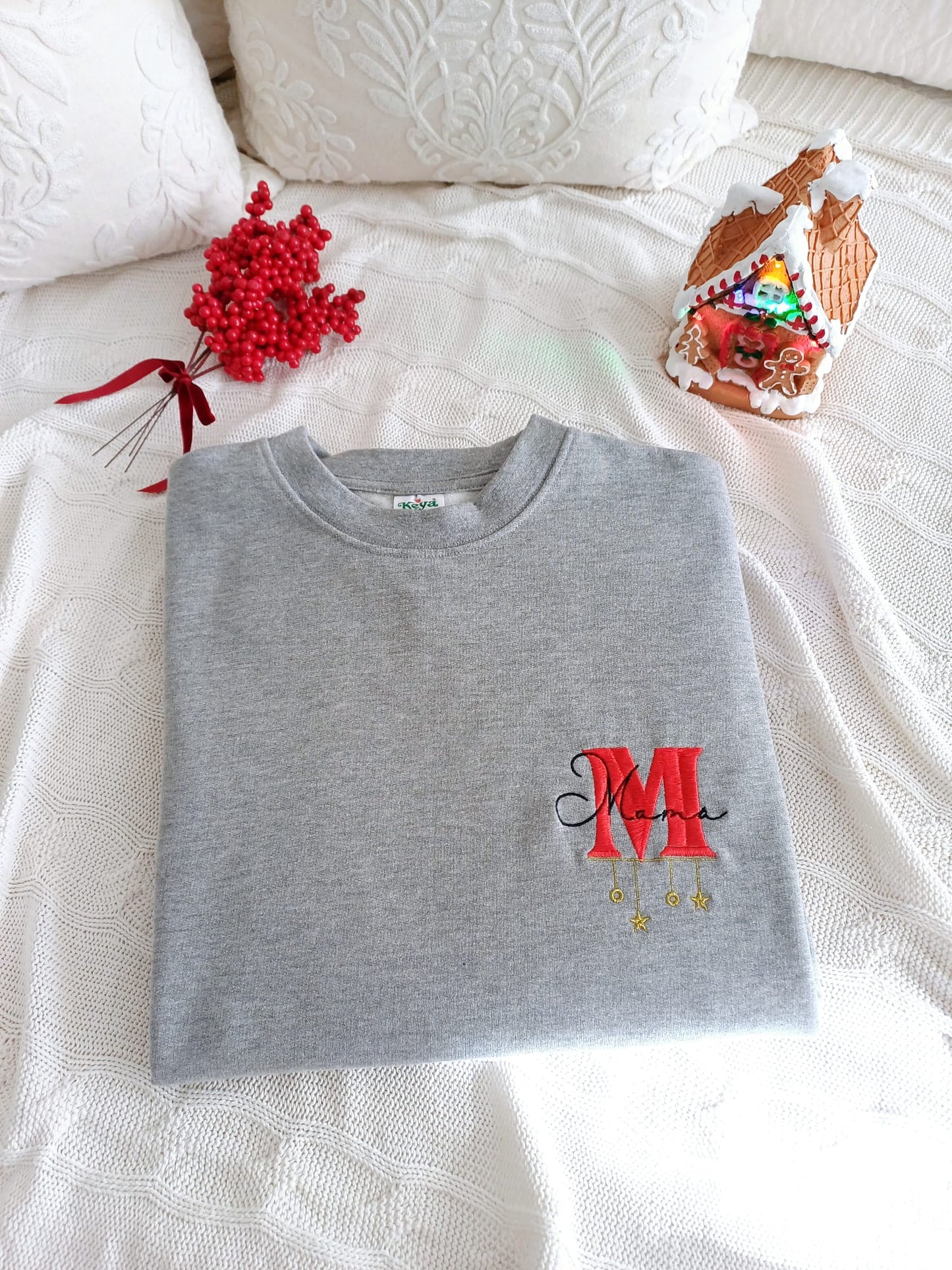 Sudadera bordada adulto Navidad