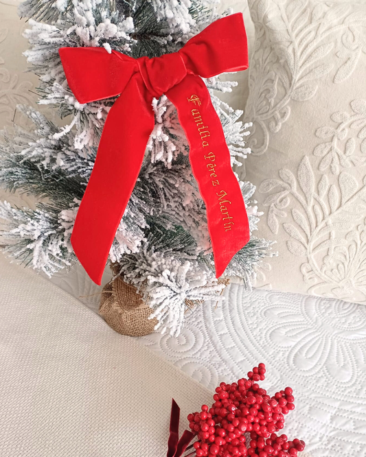 Lazo terciopelo para Arbol bordado