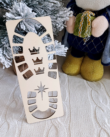 Plantilla huella madera Reyes Magos/Papá Noel