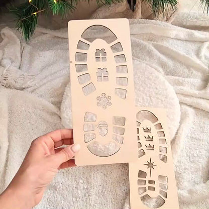 Vorlage Fußabdruck Holz Heilige Drei Könige/Weihnachtsmann