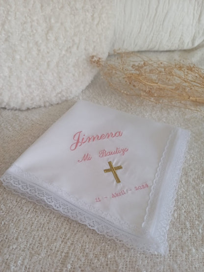 Pañuelo bordado especial bautizos