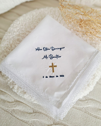 Pañuelo bordado especial bautizos