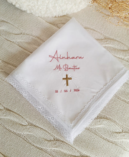 Pañuelo bordado especial bautizos