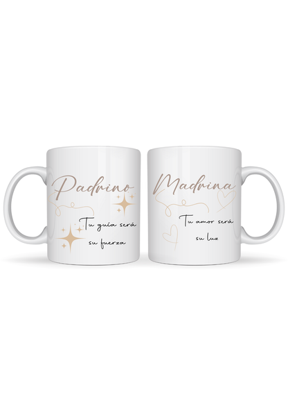 Taza personalizada Bautizo "Padrinos"